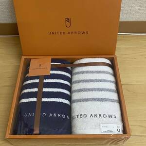 UNITED ARROWS　ユナイテッドアローズ　フェイスタオル　ボーダー　2枚セット　no.123