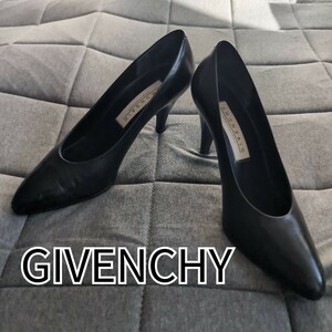 ★人気★　GIVENCHY　ジバンシー パンプス ブラック ヒール ポインテッドトゥ　黒　レディース　シューズ　靴　ビジネス　23.5㎝　