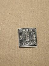 ドイツ・バイエルン１K　スコット　♯1　1849年　ドイツ初の手彫切手_画像1