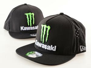 ★Kawasaki　MONSTER メッシュ　フラットピーク　CAP　黒