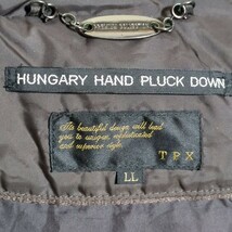 H6918AL TPX ティーピーエックス HUNGARY HAND PLUCK DOWN サイズLL ダウンジャケット ダウンジャンパー ブラウン メンズ ラクーンファー_画像5