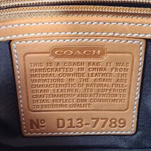 CD604LE COACH コーチ ワンショルダーバッグ ハンドバッグ ブラウン レザー 肩掛けバッグ ビジネス フォーマル バッグ bag_画像9