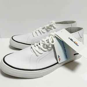 エレッセ ellesse バルカナイズレインスニーカー 防水 ミドルカット シューズ 靴 25.5cm ホワイト 未使用品 送料無料 匿名配送