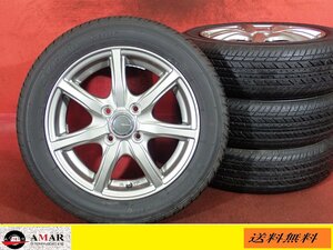 R14●【軽自動車向け：シルバー色】中古ホイール＋ラジアル155/65R14★4本(TH-5957A)送料無料/沖縄配送不可