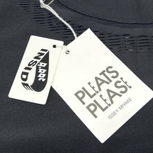 409☆タグ付き☆PLEATS PLEASE プリーツプリーズ☆イッセイミヤケ☆カッテイング トップス カットソー【ー】ブラックの画像9