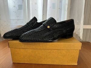 marelli マレリー イタリア メッシュ 編みこみデザイン 紳士靴 ブラック 黒 27 EEEE メンズ