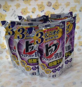 トップ クリアリキッド 抗菌 部屋干し用　500g 6袋 洗濯洗剤