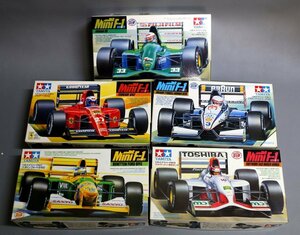 1円～ 【プラモデル】未組立 1/28 TAMIYA Mini F-1 フェラーリ ティレル 無限ホンダ ジョーダン ベネトン 5品セット モーター付き ④ 　