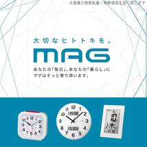  MAG(マグ) 目覚まし時計 大音量 アナログ ベルズミニDX 静音 連続秒針 スヌーズ機能 ライト付き シルバー T-_画像6