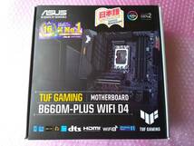 ASUS TUF GAMING B660M-PLUS WIFI D4/Micro-ATX/LGA1700、新品同様/BIOS更新済み_画像1