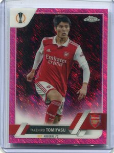 2022-23 Topps Chrome UEFA Pink Shimmer Refractor 45 Takehiro Tomiyasu 冨安健洋 250枚限定