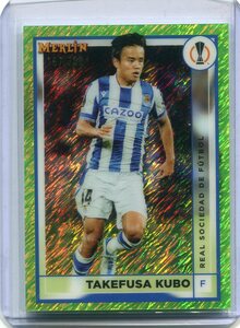 2022-23 Topps Merlin UEFA Club Competitions Neon Green Shimmer Refractor 124 Takefusa Kubo 久保建英 350枚限定