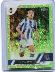 2022-23 Topps Chrome UEFA Club Competitions Neon Green Shimmer Refractor 112 Takefusa Kubo 久保建英　399枚限定