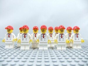 PP3　レゴ　ミニフィグ　コック・赤キャップ　10個セット　新品未使用　LEGO社純正品