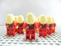 LL27　レゴ　ミニフィグ　赤服・兵隊・金髪　10個セット　新品未使用　LEGO社純正品_画像2