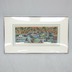 1円～ JAMES RIZZI ジェームス・リジィ「THIS AINT NO LAZY RIVER」3Dシルクスクリーン 額装 ※同梱不可 y127-2415461【Y商品】