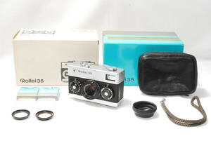 【★超希少発売当時の付属品多数★】Rollei 35 シルバー GERMANY Tessar 40mm F3.5 ローライ 最初期型 コンパクトフィルムカメラy1065