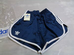 L 　紺×白　ADP-5　ビンテージ　アディダス　vintage adidas　デサント　短パン　ショートパンツ　体操着　体操服　昭和レトロ　未使用