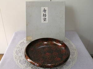 津軽塗◆菓子鉢 24cm/伝統工芸 菓子皿