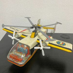 貴重当時物　米澤玩具製　大型ブリキのスカイパトロール　フリクション　ブリキの飛行機