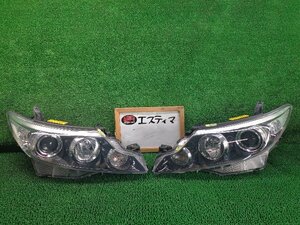 4FB3542 CJ2)) Toyota Estima ACR50W средний период type aeras оригинальный передняя фара левый и правый в комплекте линзы полировка * покрытие обработанный .