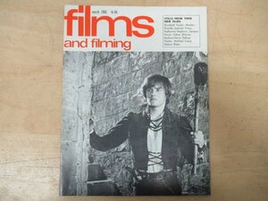 ◇K7648 雑誌-21「films and filming 1968年3月 Volume 14 No.6」エリザベス・テイラー マーロン・ブランド ス など 映画雑誌　