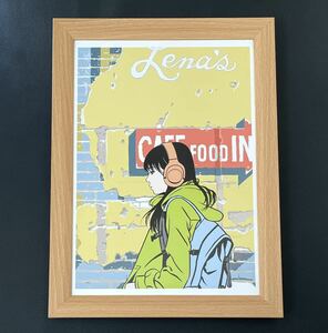 【江口寿史】額装品『Kotoba』No.35 / B5サイズ 額入り イラスト ポスターライクデザイン