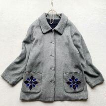 3点送料無料☆Leilian レリアン　大きいサイズ　ふんわり　柔らか　ポケット刺繍が素敵　コート　13_画像2