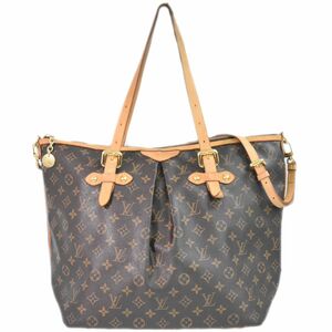 本物 ルイヴィトン LOUIS VUITTON LV パレルモ GM モノグラム 2WAY トートバッグ ショルダーバッグ ブラウン M40146