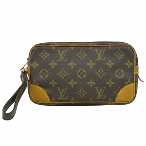 本物 ルイヴィトン LOUIS VUITTON LV マルリードラゴンヌ PM モノグラム クラッチバッグ セカンドバッグ ブラウン M51827