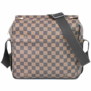 本物 ルイヴィトン LOUIS VUITTON LV ナヴィグリオ ダミエ エベヌ ショルダーバッグ メッセンジャーバッグ ブラウン N45255