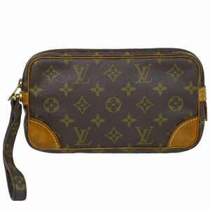 本物 ルイヴィトン LOUIS VUITTON LV マルリードラゴンヌ PM モノグラム クラッチバッグ セカンドバッグ ブラウン M51827