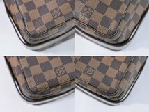 本物 ルイヴィトン LOUIS VUITTON LV ナヴィグリオ ダミエ エベヌ ショルダーバッグ メッセンジャーバッグ ブラウン N45255_画像7