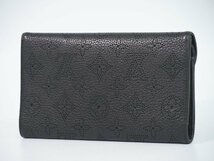 本物 ルイヴィトン LOUIS VUITTON LV ポルトフォイユ アメリア モノグラム マヒナ レザー 長財布 ブラック M95549_画像2