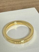 新品 メゾンマルジェラ ゴールド リング 指輪 15.5号 ロゴ刻印 S925_画像5