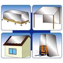 [送料無料] シルバーシート 5.4m×5.4m ♯4000 厚手 ＵＶ剤入 多目的 防水シート UVシート UVシルバーシート_画像6