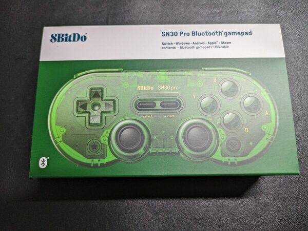 【新品】8BitDo SN30 gamepad(Clear Green) Switch