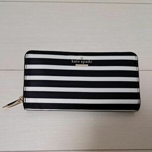 kate spade ラウンドファスナー長財布 モノトーン