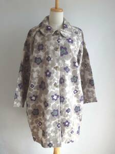  new goods * M and both koM&KYOKO coat floral print gray ju series *75900 jpy 