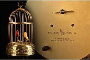 [URA]REUGE MUSIC/リュージュ/シンギングバード/鳥籠/スイス製/オルゴール/4-2-81　(検索)骨董/REUGE/オートマタ/鳥かご