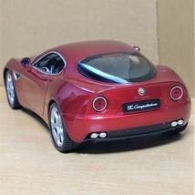 1/18 アルファロメオ8C Alfa 8C Conpetizione レッド WELLY製ダイキャスト製ミニカー中古_画像4