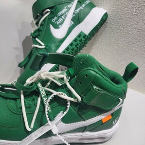 送料無料★新品☆スニーカーズ Off-White × Nike Air Force 1 Mid SP LTHR Pine Green 26.5センチ/8.5インチ ナイキ×オフホワイトの画像1