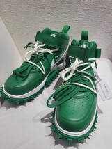 送料無料★新品☆スニーカーズ　Off-White × Nike Air Force 1 Mid SP LTHR Pine Green　26.5センチ/8.5インチ　ナイキ×オフホワイト_画像2