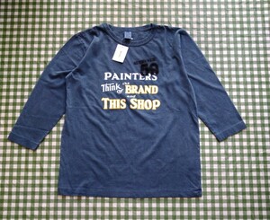  Beams pigment dyeing 7 minute sleeve T-shirt navy size M