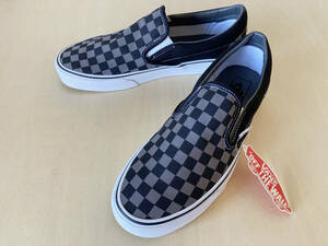  25cm スリッポン チェッカーボード VANS SLIP-ON BLACK/PEWTER/CHECKERBOARD US7/25cm VN000EYEBPJ