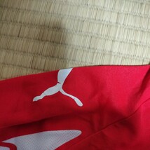 サッカー　練習着　レッド　PUMA 上下セット 半袖 サイズ上L 下XL セットアップ_画像6