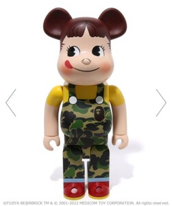 即決 送料無料 BE@RBRICK ベアブリック BAPE ベイプ × ペコちゃん 1000％ グリーン カモ 迷彩 国内正規品 新品未開封 メディコムトイ APE