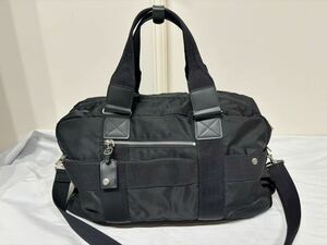 [ beautiful . used ]ACE ace. Ace ou -stroke ru Boston bag black black color pattern number 55627