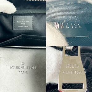 1円 ☆美品☆ LOUIS VUITTON ルイヴィトン バムバッグ クラッチバッグ 2WAY モノグラム エクリプス グレー ブラック メンズ ボディバッグの画像10