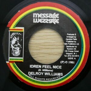 EP4790☆Message「Delroy Williams / Idren Feel Nice」